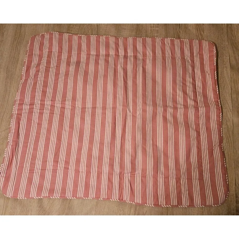Longaberger Dusty Rose Striped Pillow Sham 31x27